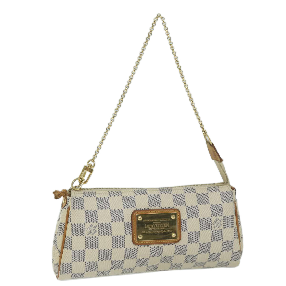 LOUIS VUITTON Damier Azur Eva Shoulder Bag 2way N55214 LV Auth yk10390