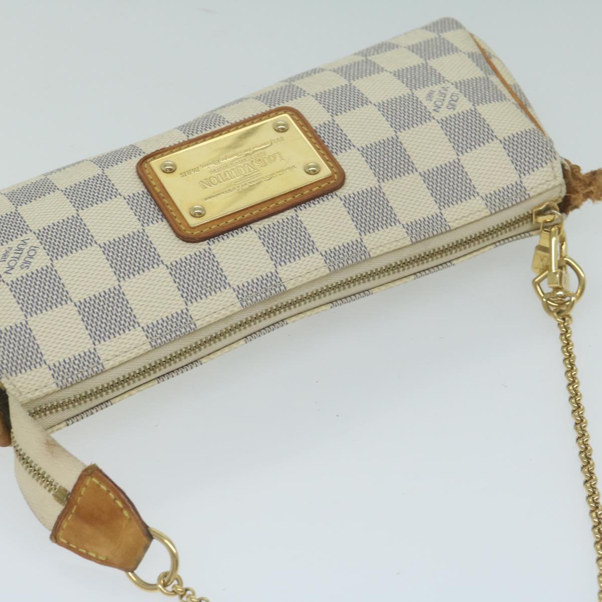 LOUIS VUITTON Damier Azur Eva Shoulder Bag 2way N55214 LV Auth yk10390