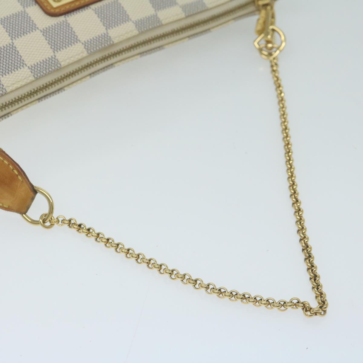 LOUIS VUITTON Damier Azur Eva Shoulder Bag 2way N55214 LV Auth yk10390