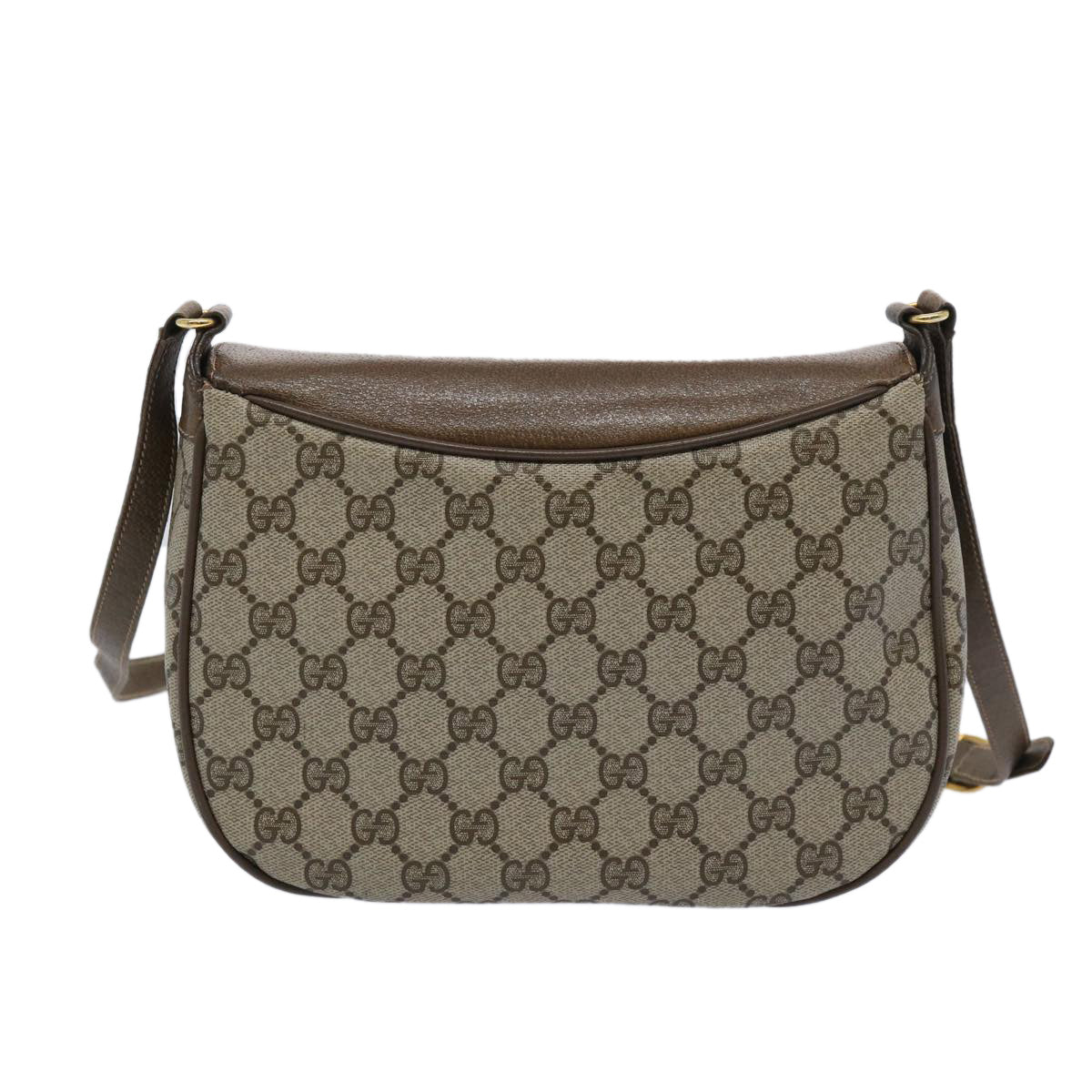 GUCCI GG Supreme Web Sherry Line Shoulder Bag Beige Green 10 02 056 Auth yk10432