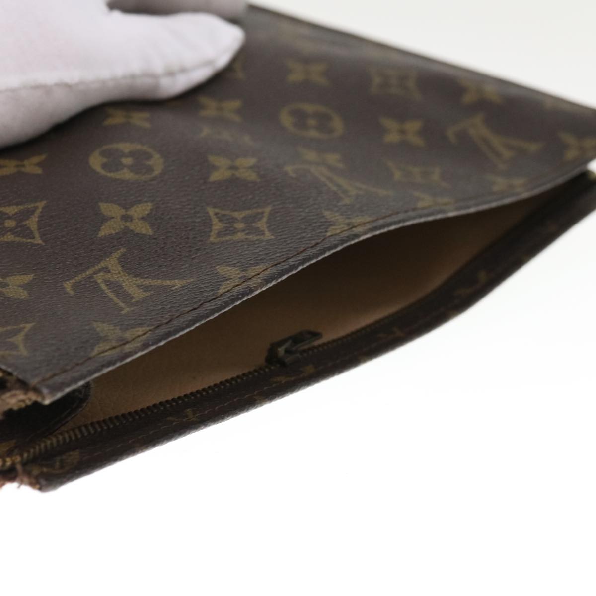 LOUIS VUITTON Monogram Clutch Briefcase 2Set LV Auth yk10441