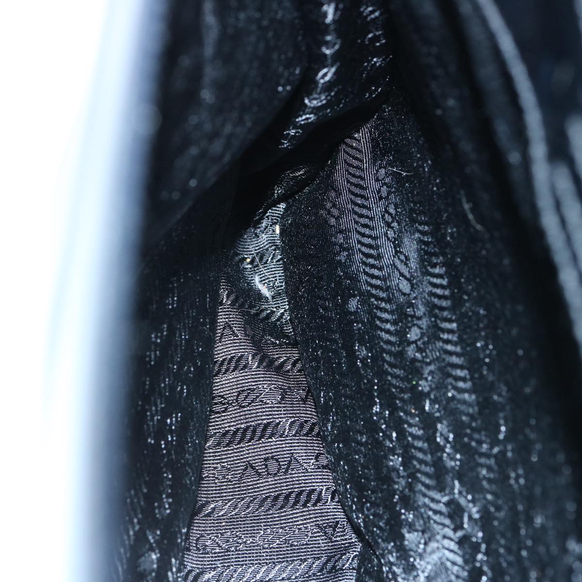 PRADA Shoulder Bag Patent leather Black Auth yk10456
