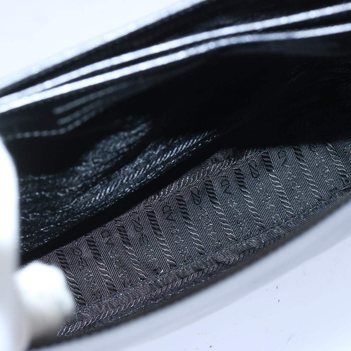 PRADA Shoulder Bag Patent leather Black Auth yk10456