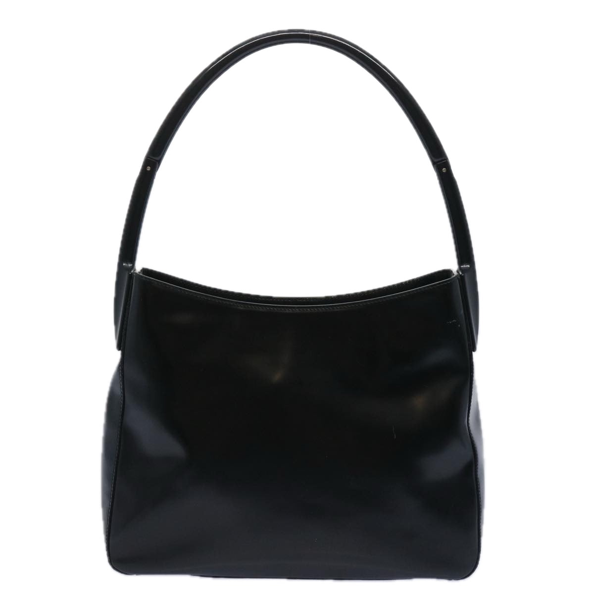 PRADA Shoulder Bag Patent leather Black Auth yk10456 - 0