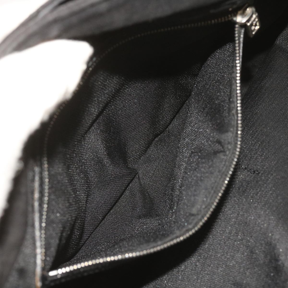 FENDI Shoulder Bag Suede Black Auth yk10461
