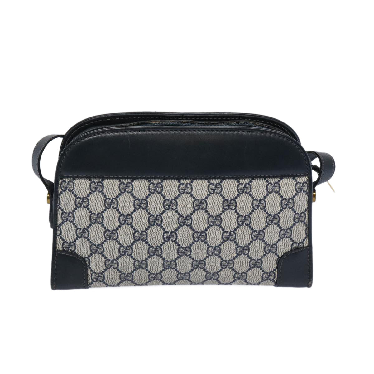 GUCCI GG Canvas Shoulder Bag PVC Navy Auth yk10467 - 0