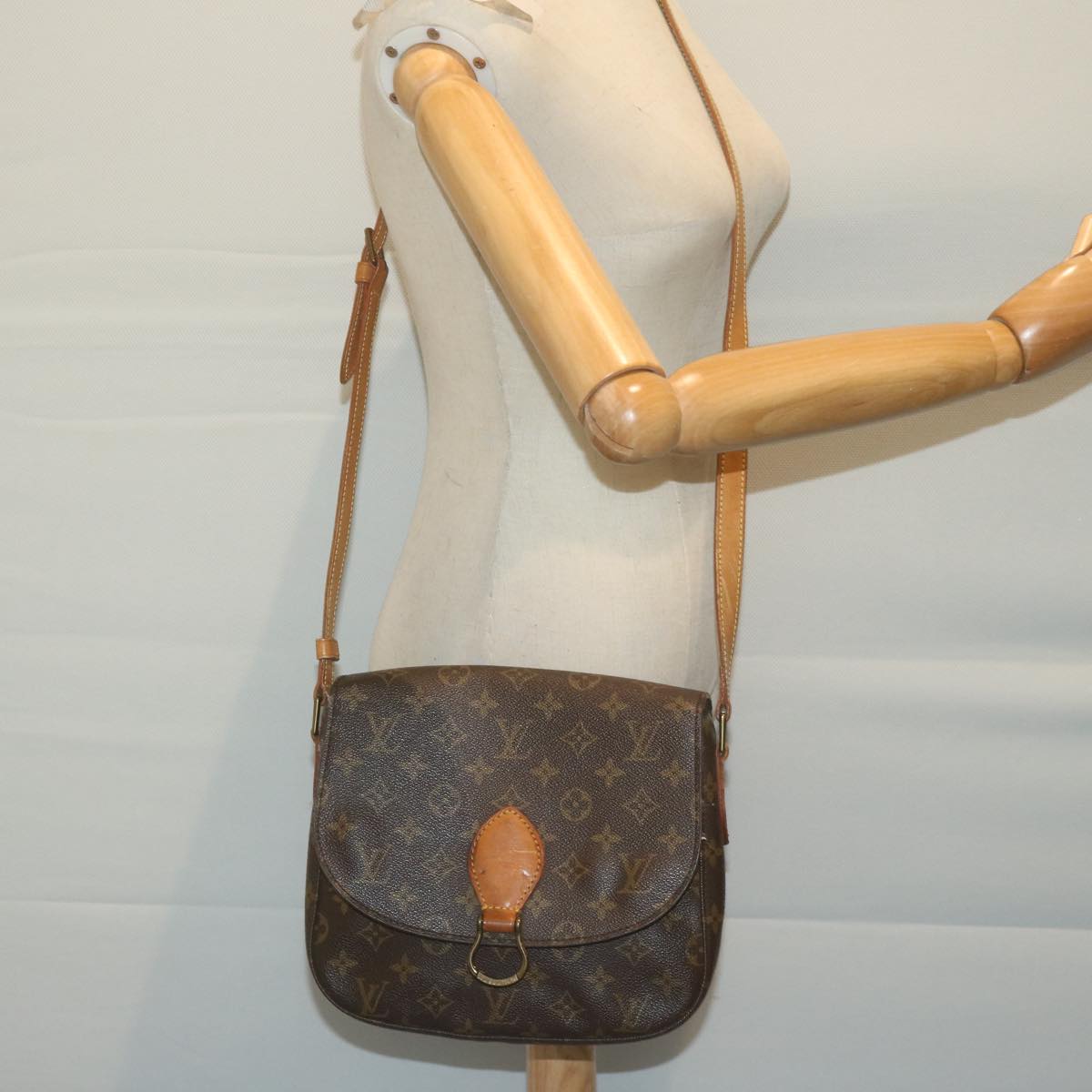 LOUIS VUITTON Monogram Saint Cloud GM Shoulder Bag M51242 LV Auth yk10483