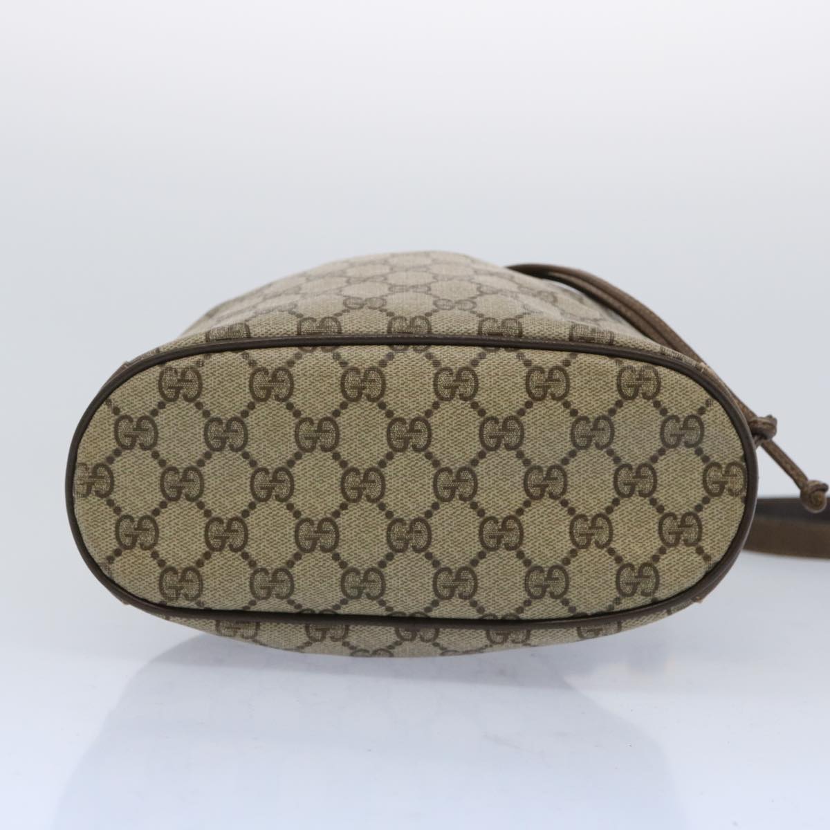 GUCCI GG Supreme Web Sherry Line Shoulder Bag Beige Green 41 02 034 Auth yk10500