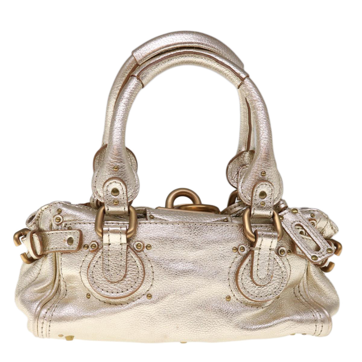 Chloe Paddington Hand Bag Leather Gold Tone 01 06 53 Auth yk10507 - 0