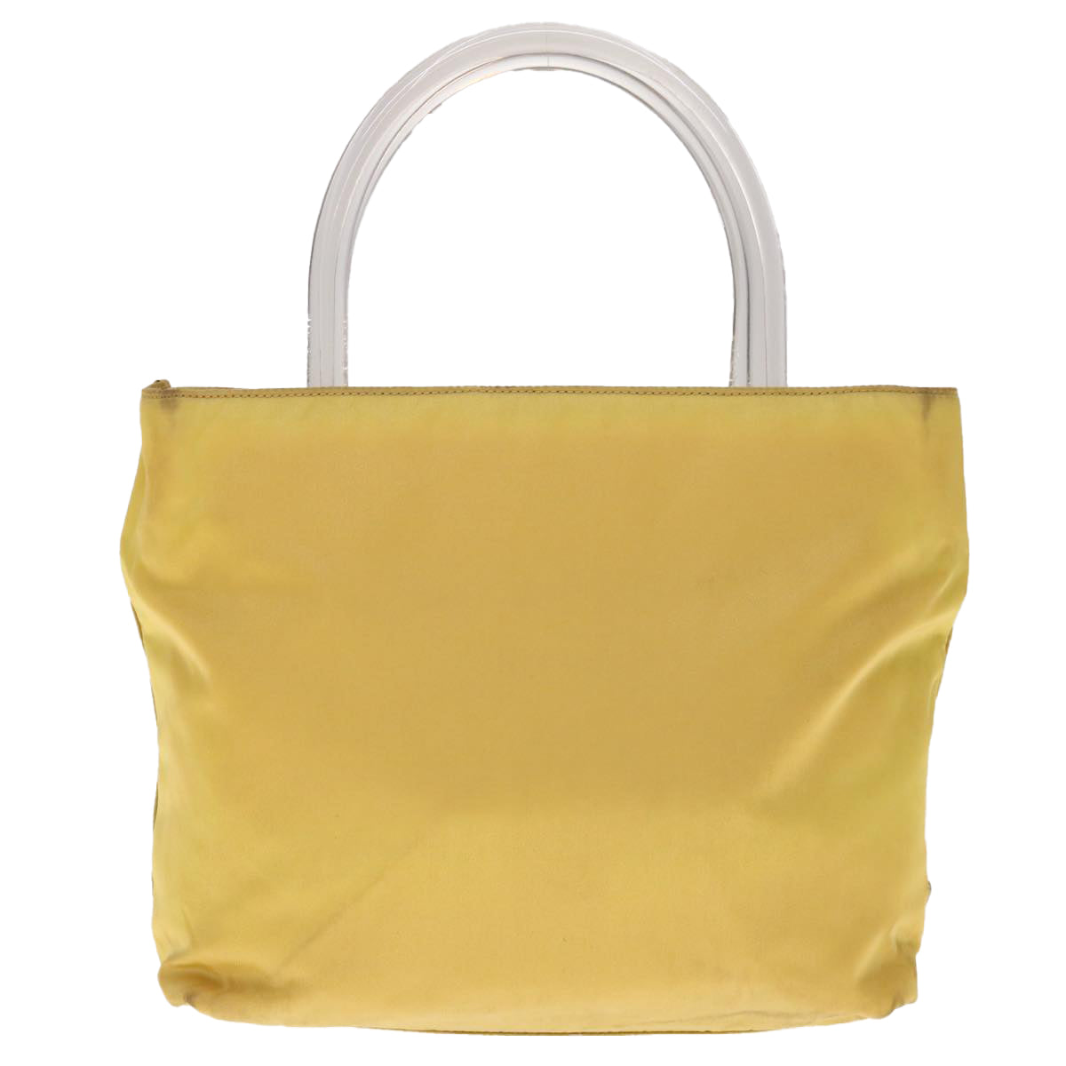 PRADA Hand Bag Nylon Yellow Auth yk10521 - 0