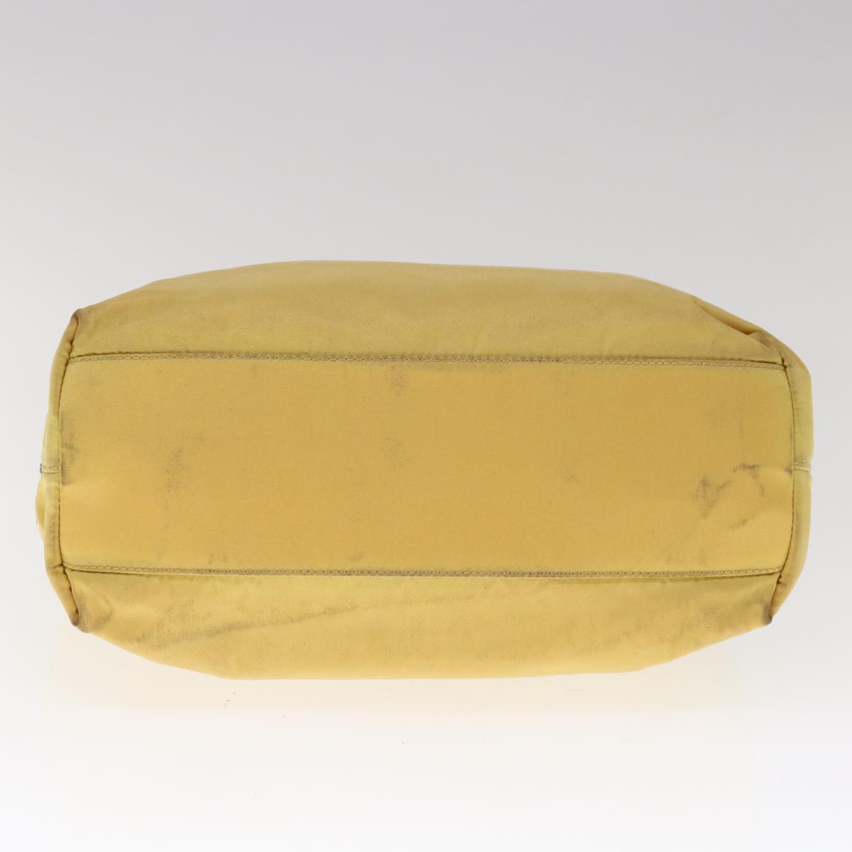 PRADA Hand Bag Nylon Yellow Auth yk10521