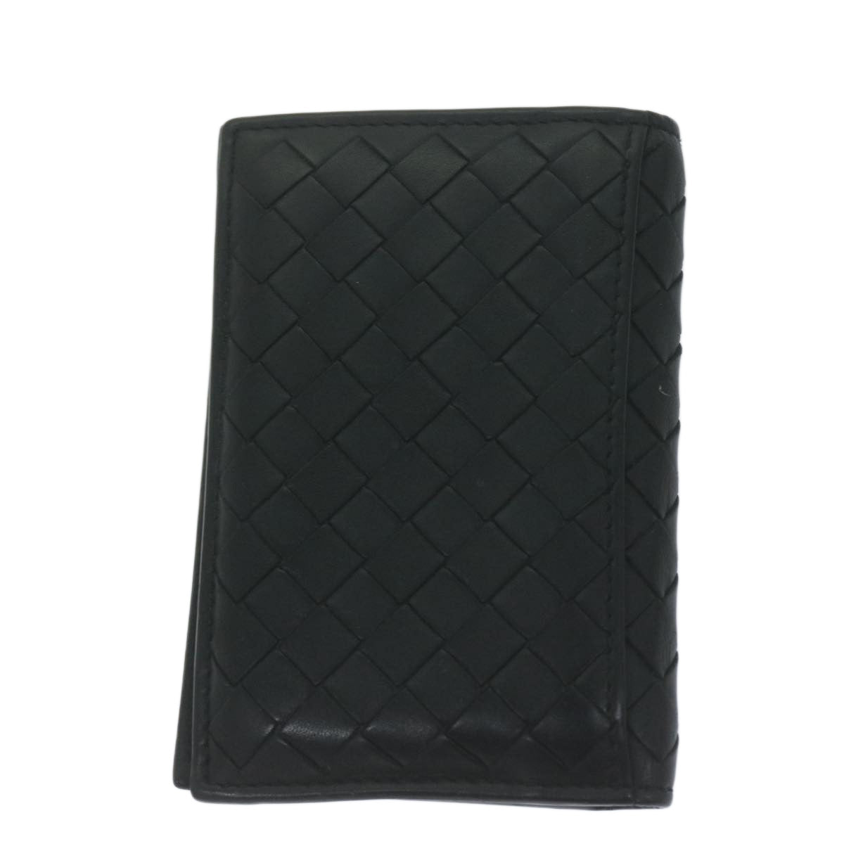 BOTTEGA VENETA INTRECCIATO Card Case Leather Black Auth yk10559 - 0