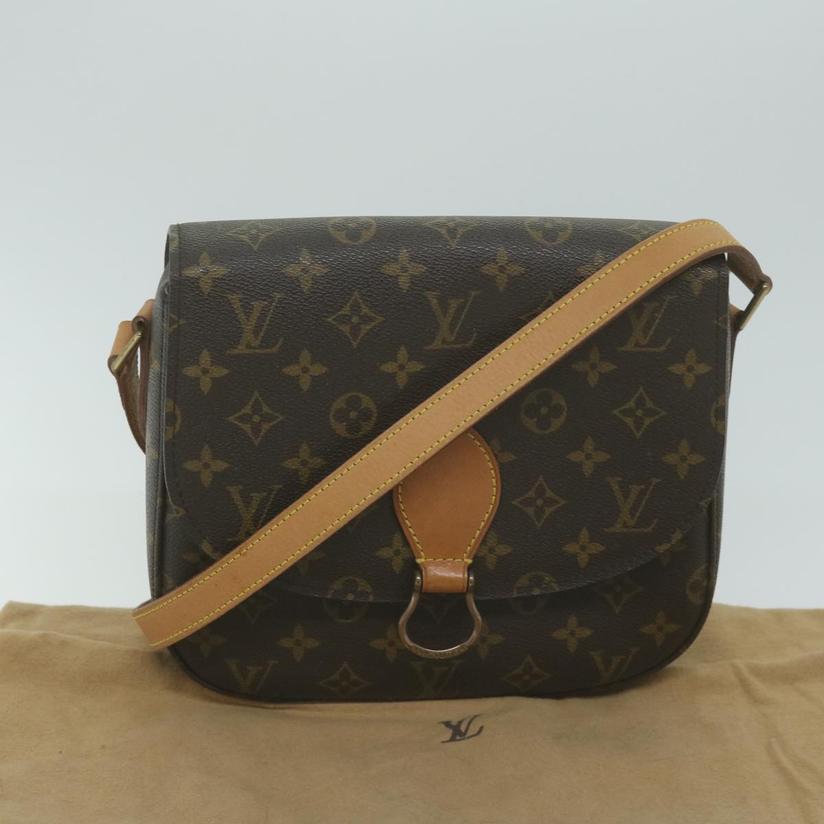 LOUIS VUITTON Monogram Saint Cloud GM Shoulder Bag M51242 LV Auth yk10561