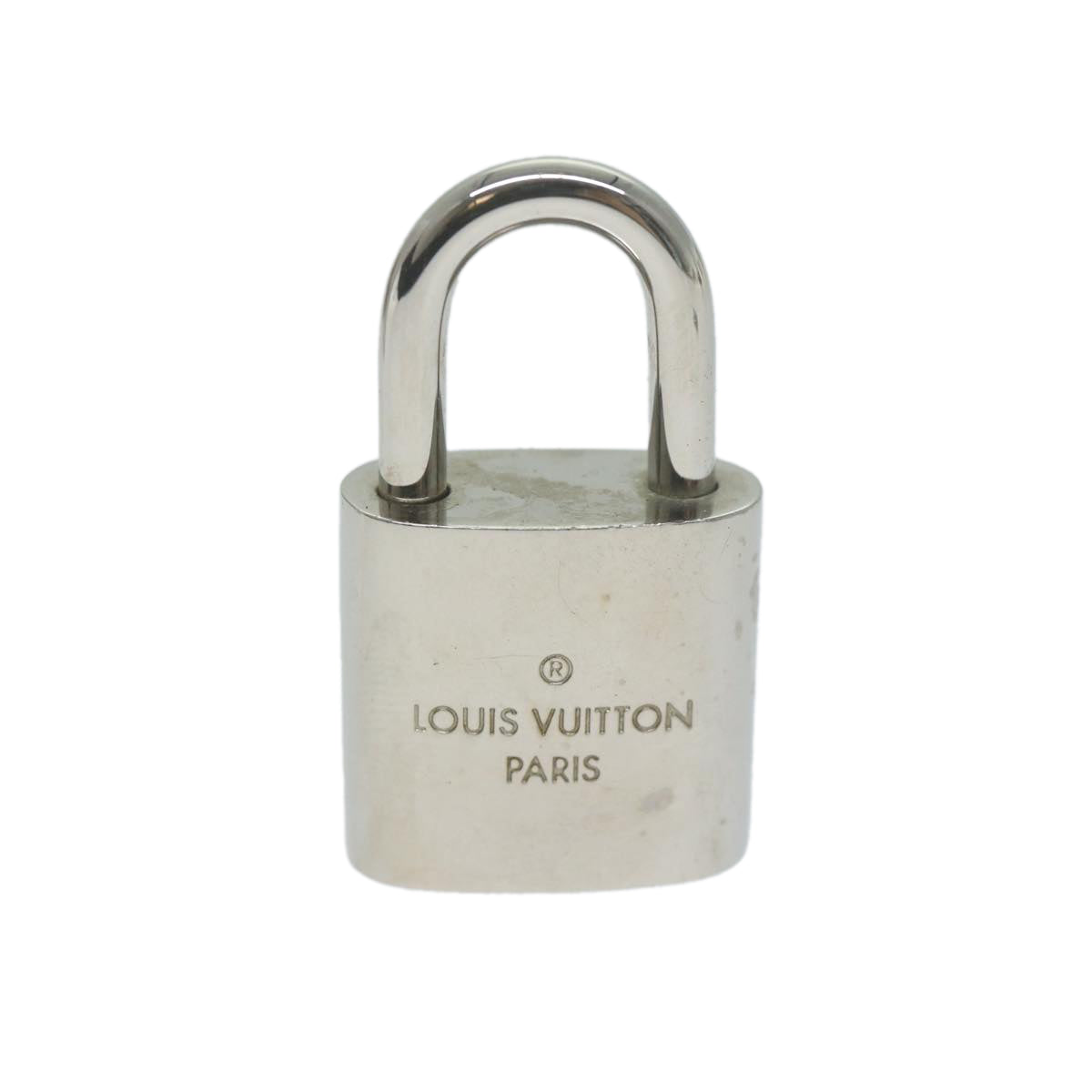 LOUIS VUITTON Padlock Metal Silver LV Auth yk10571