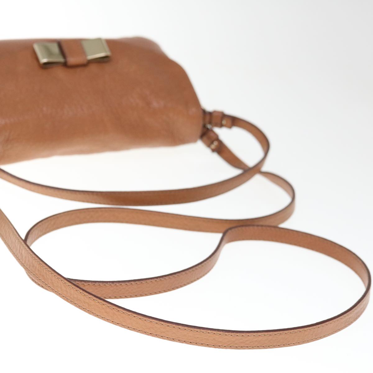 Chloe Lily Hand Bag Leather 2way Brown Auth yk10587