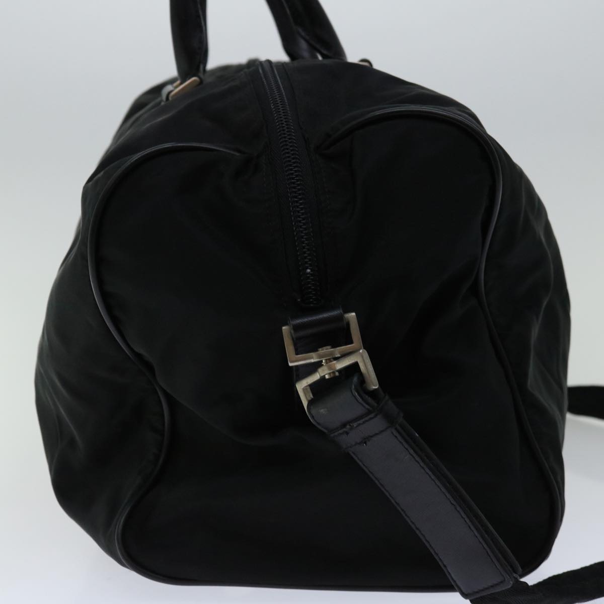 PRADA Boston Bag Nylon 2way Black Auth yk10625