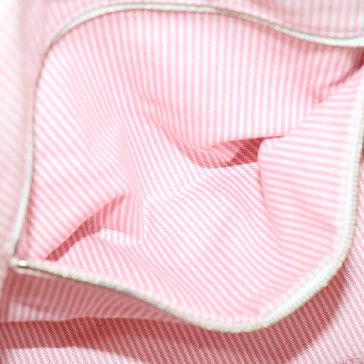 CELINE C Macadam Canvas Shoulder Bag Pink Auth yk10678