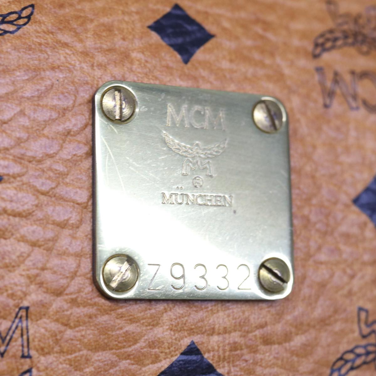MCM Vicetos Logogram Clutch Bag PVC Brown Auth yk10684