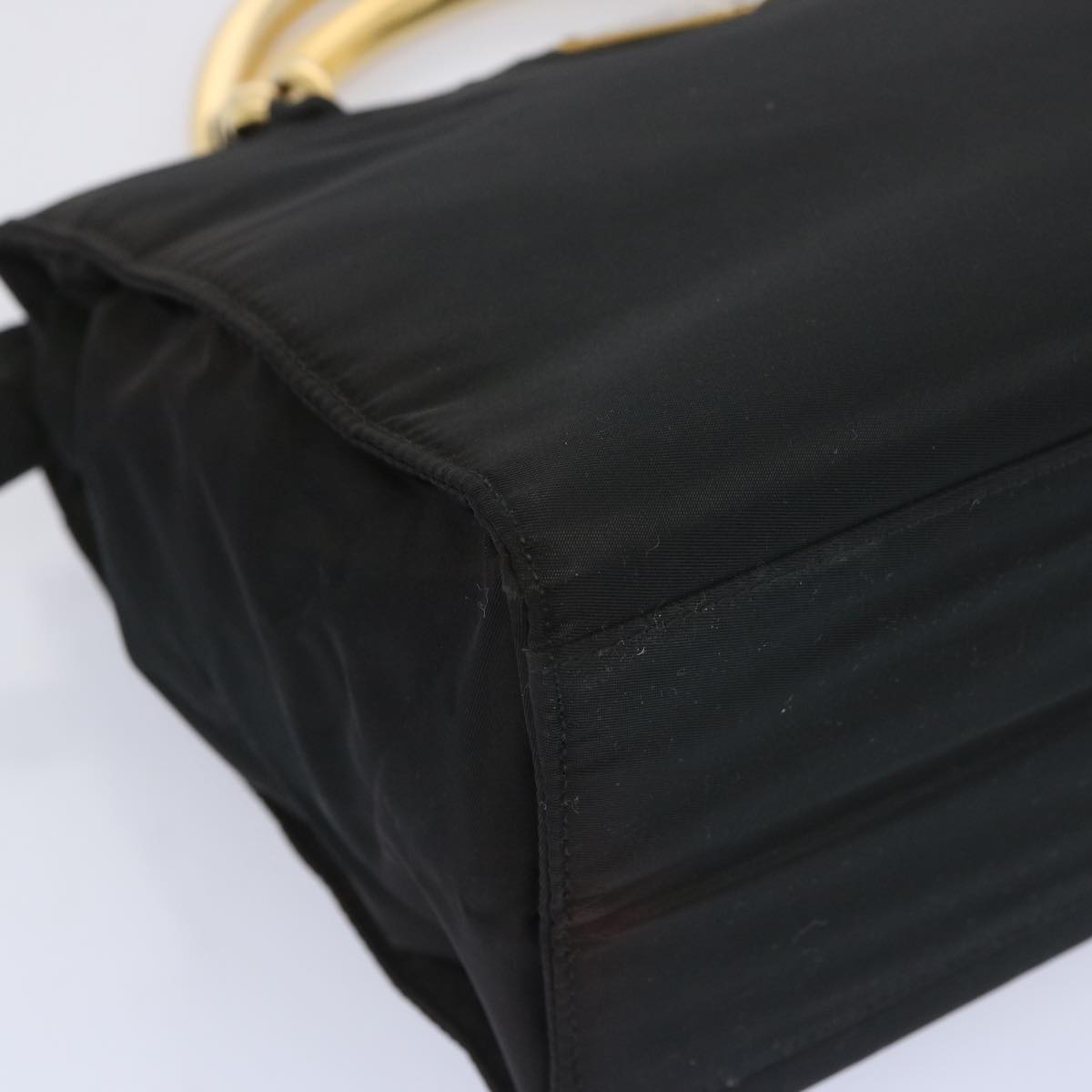 PRADA Hand Bag Nylon Black Auth yk10714