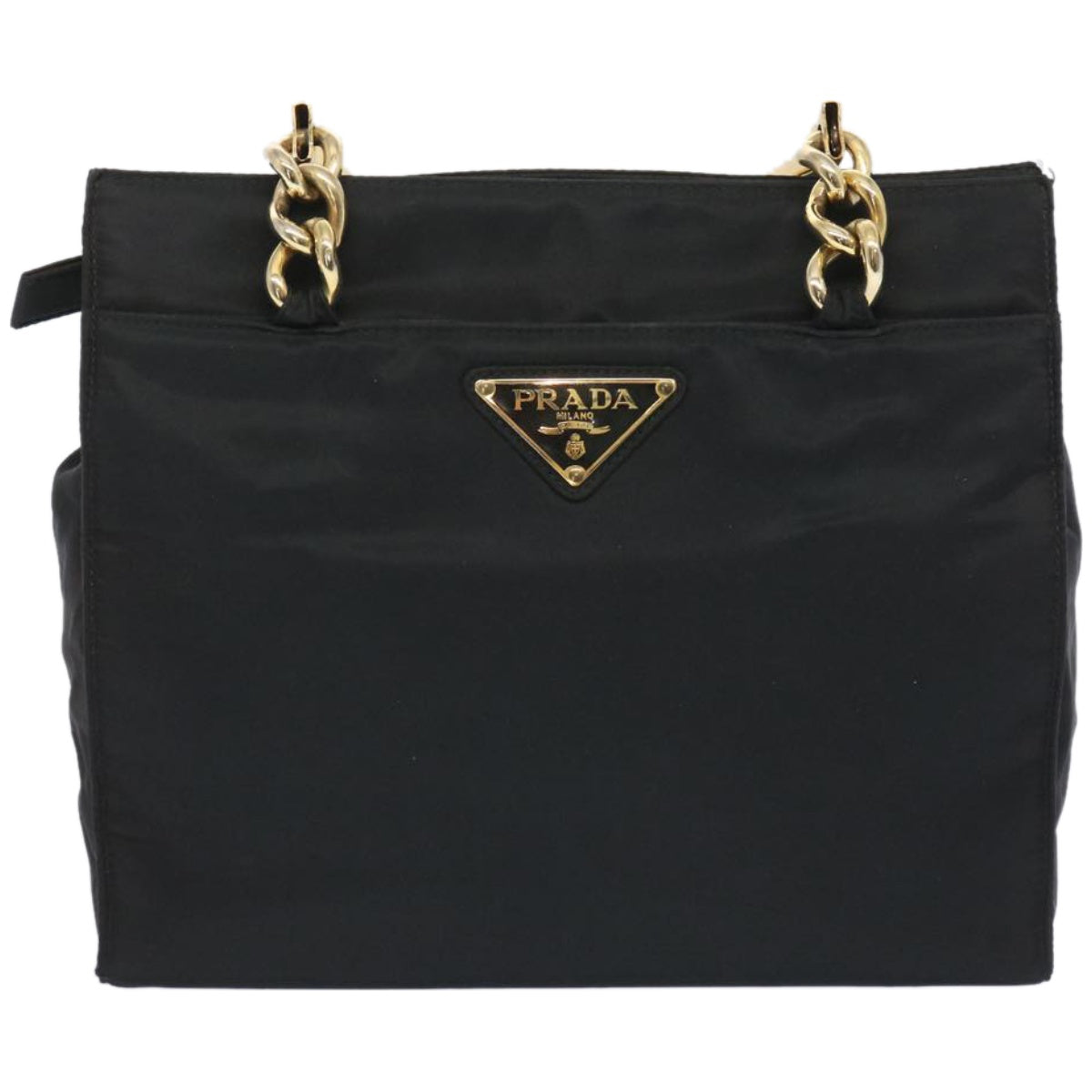 PRADA Hand Bag Nylon Black Auth yk10714