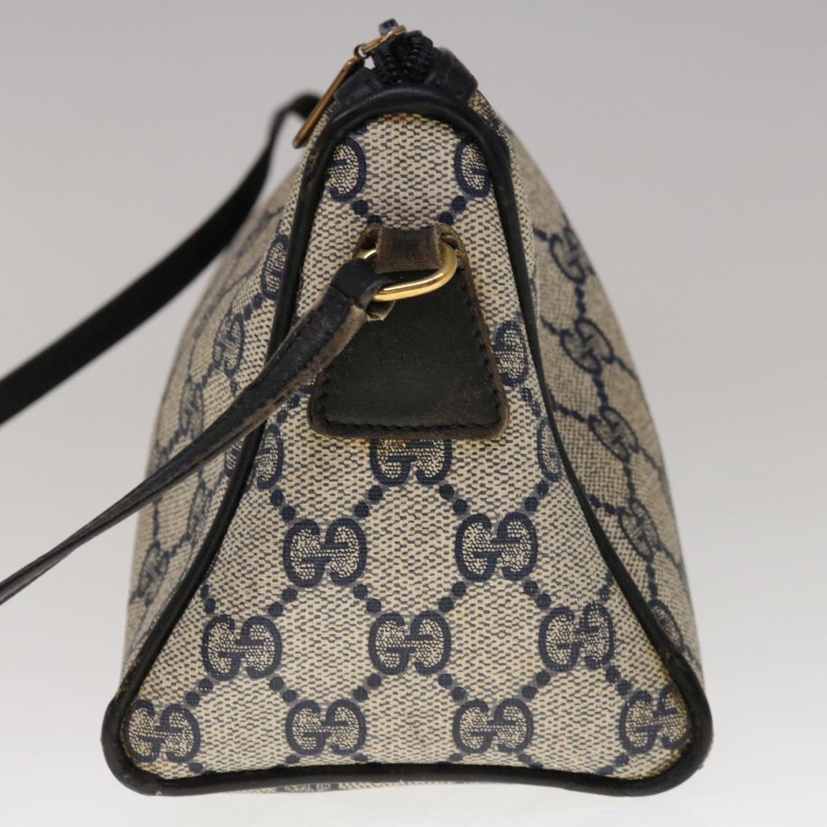 GUCCI GG Supreme Shoulder Bag PVC Navy 007 098 0047 Auth yk10725