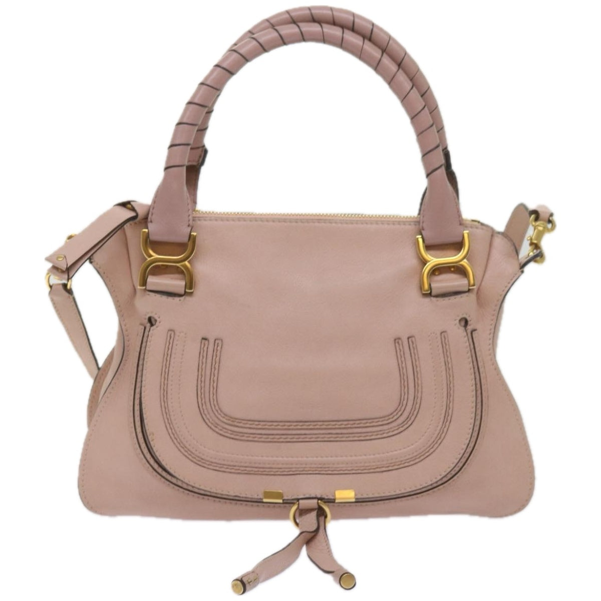 Chloe Mercy Hand Bag Leather 2way Pink Auth yk10730 - 0