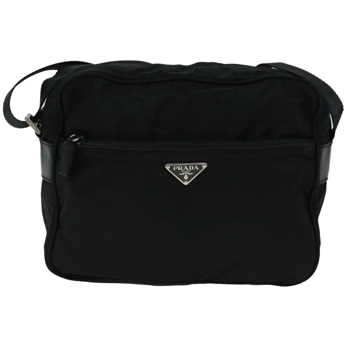 PRADA Shoulder Bag Nylon Black Auth yk10731