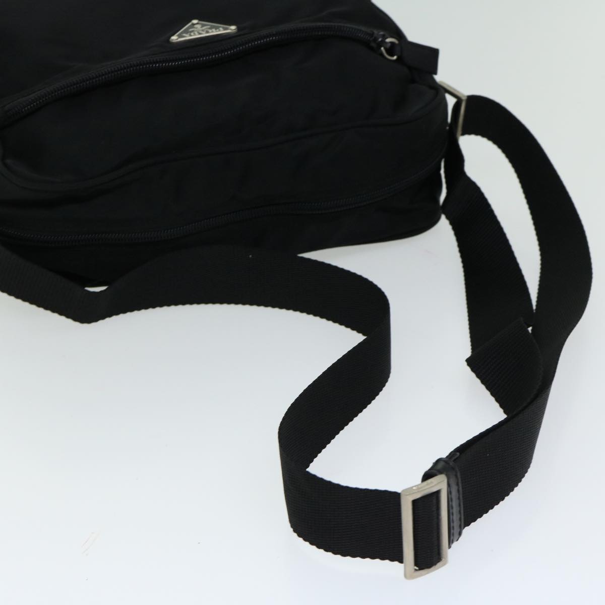 PRADA Shoulder Bag Nylon Black Auth yk10731