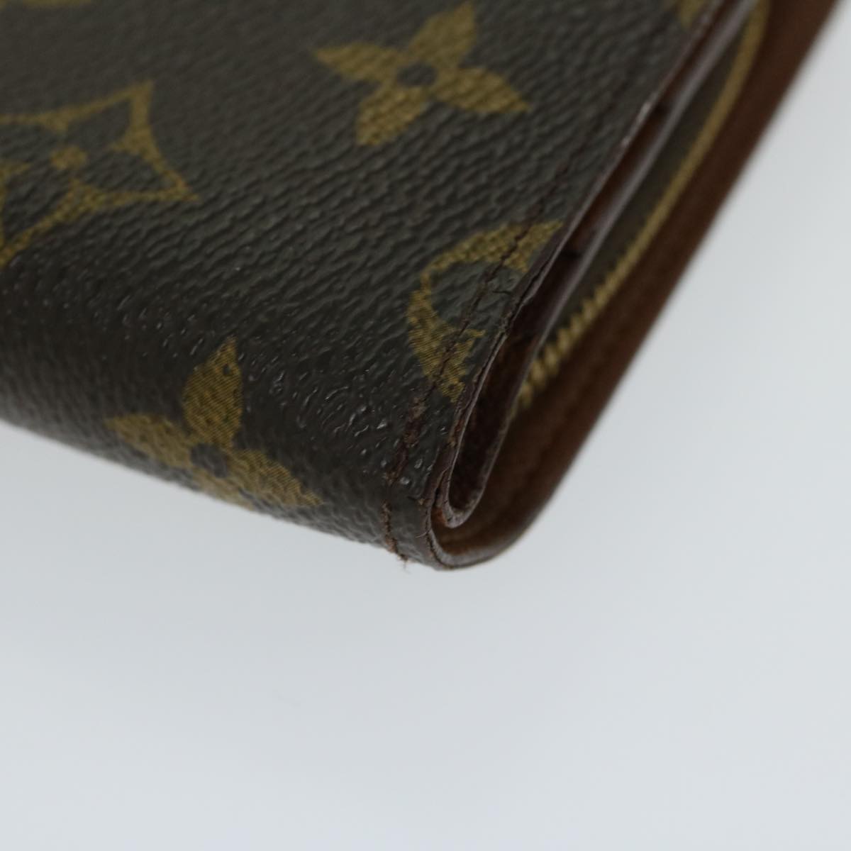 LOUIS VUITTON Monogram Porto Papie Zip Wallet M61207 LV Auth yk10735