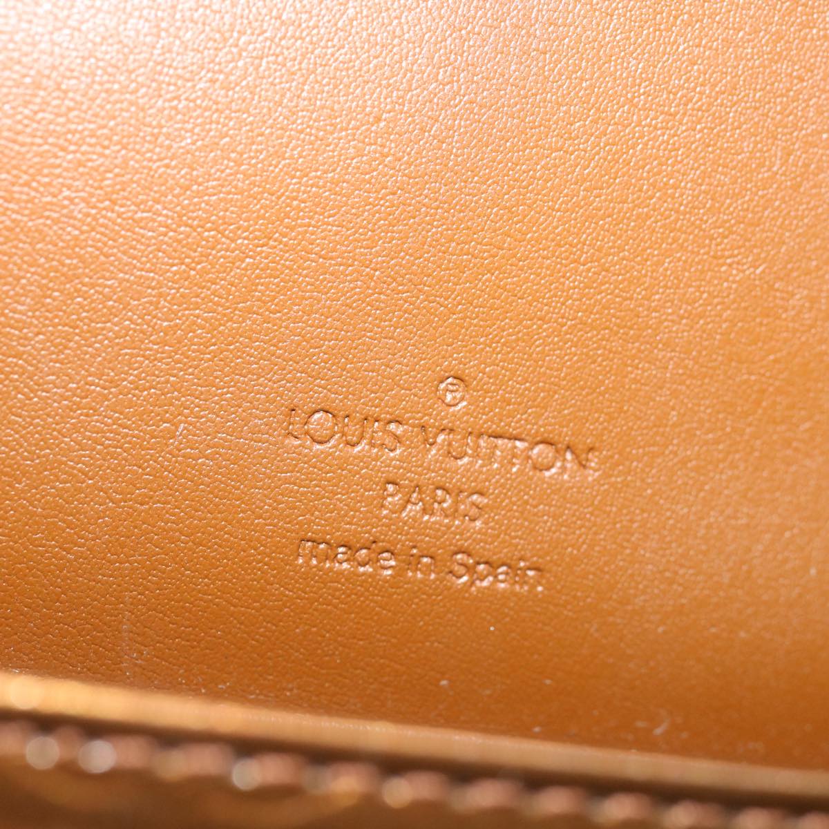LOUIS VUITTON Monogram Vernis Thompson Street Bag Bronze M91124 LV Auth yk10737