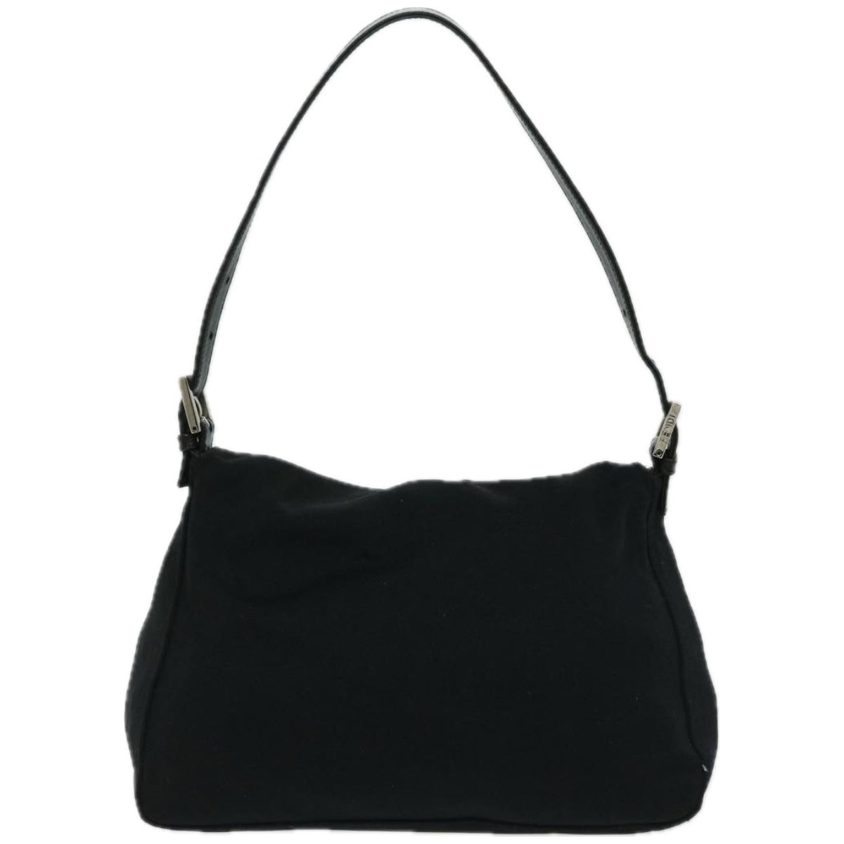 FENDI Mamma Baguette Shoulder Bag Nylon Black Auth yk10749