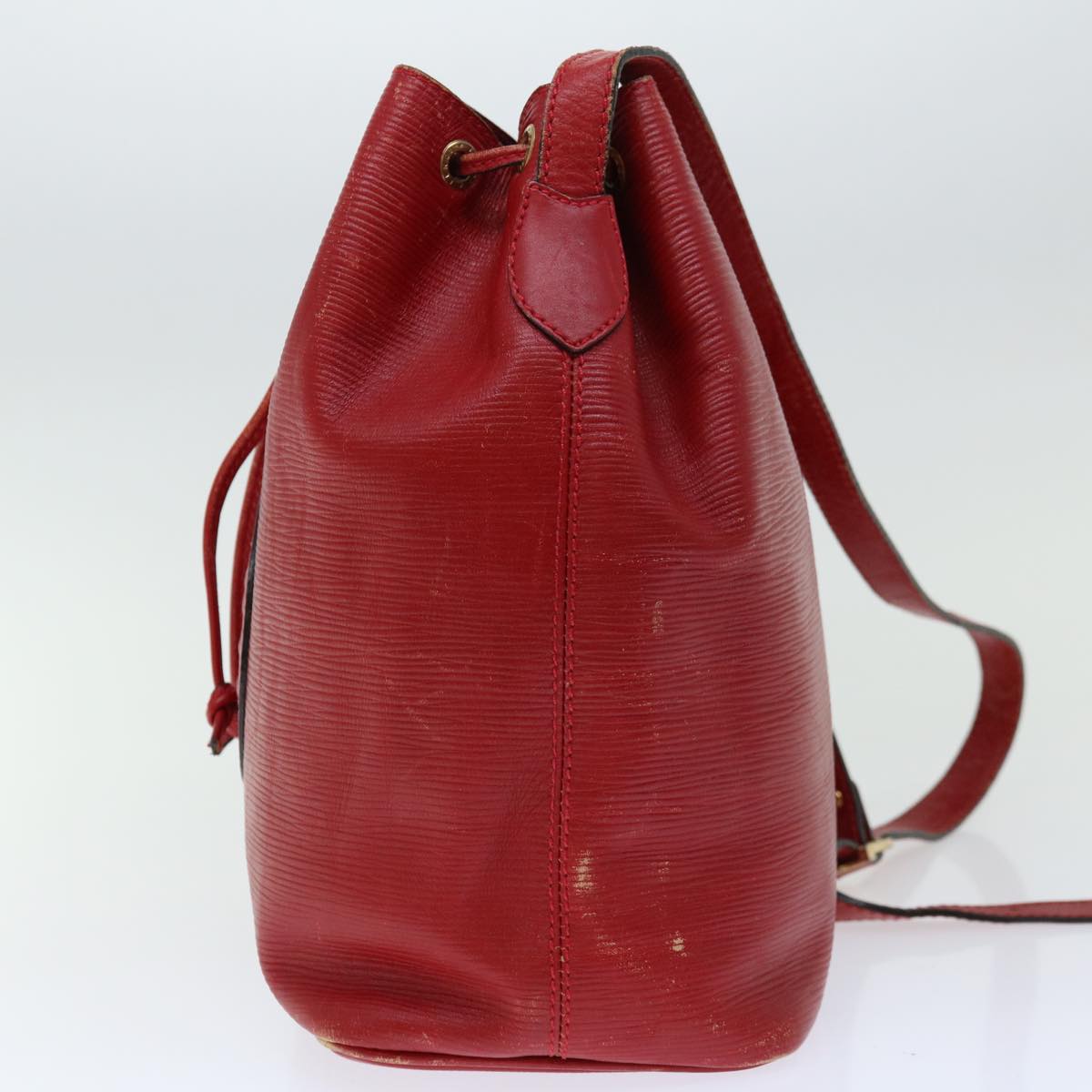 FENDI Shoulder Bag Leather Red Auth yk10770