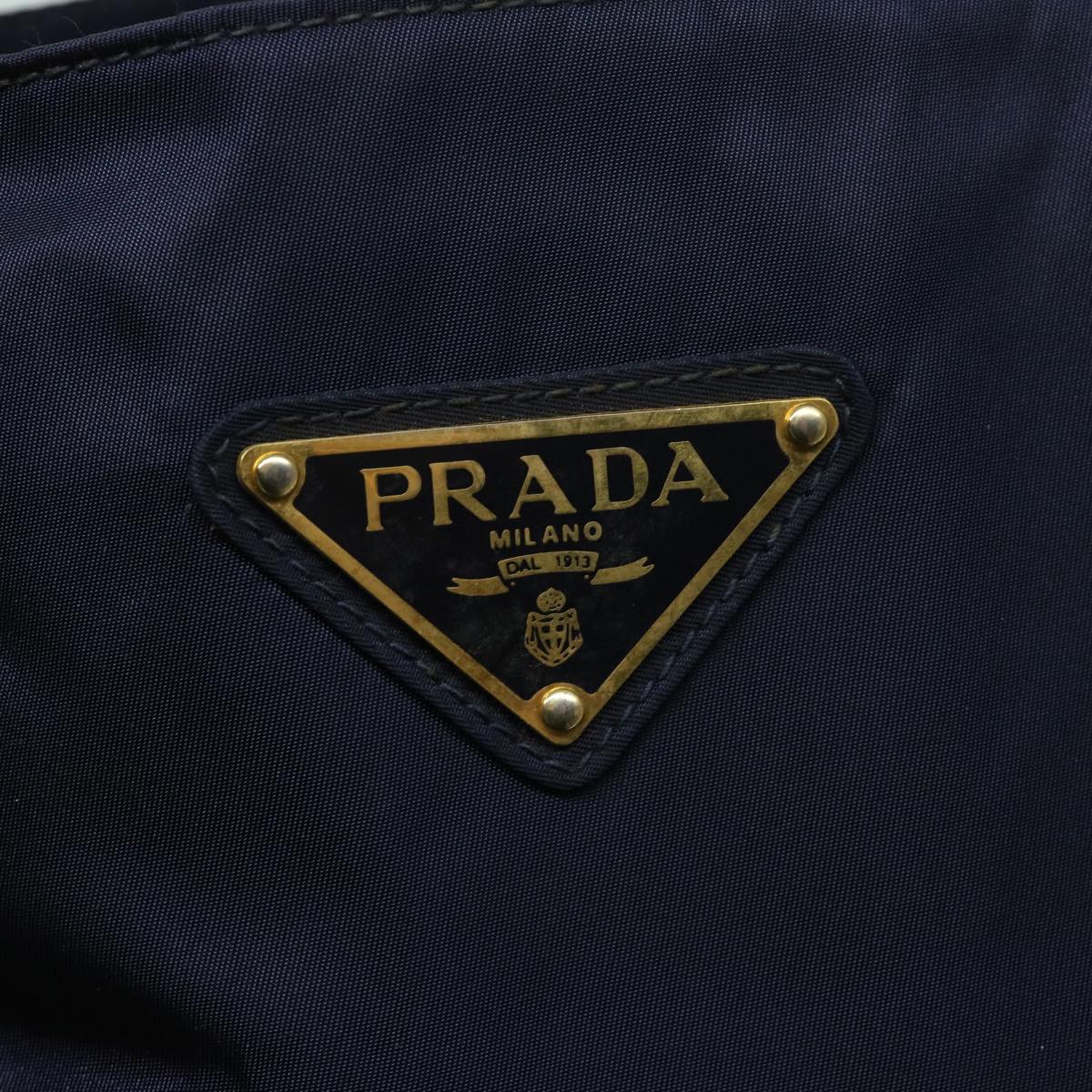 PRADA Hand Bag Nylon Navy Auth yk10804