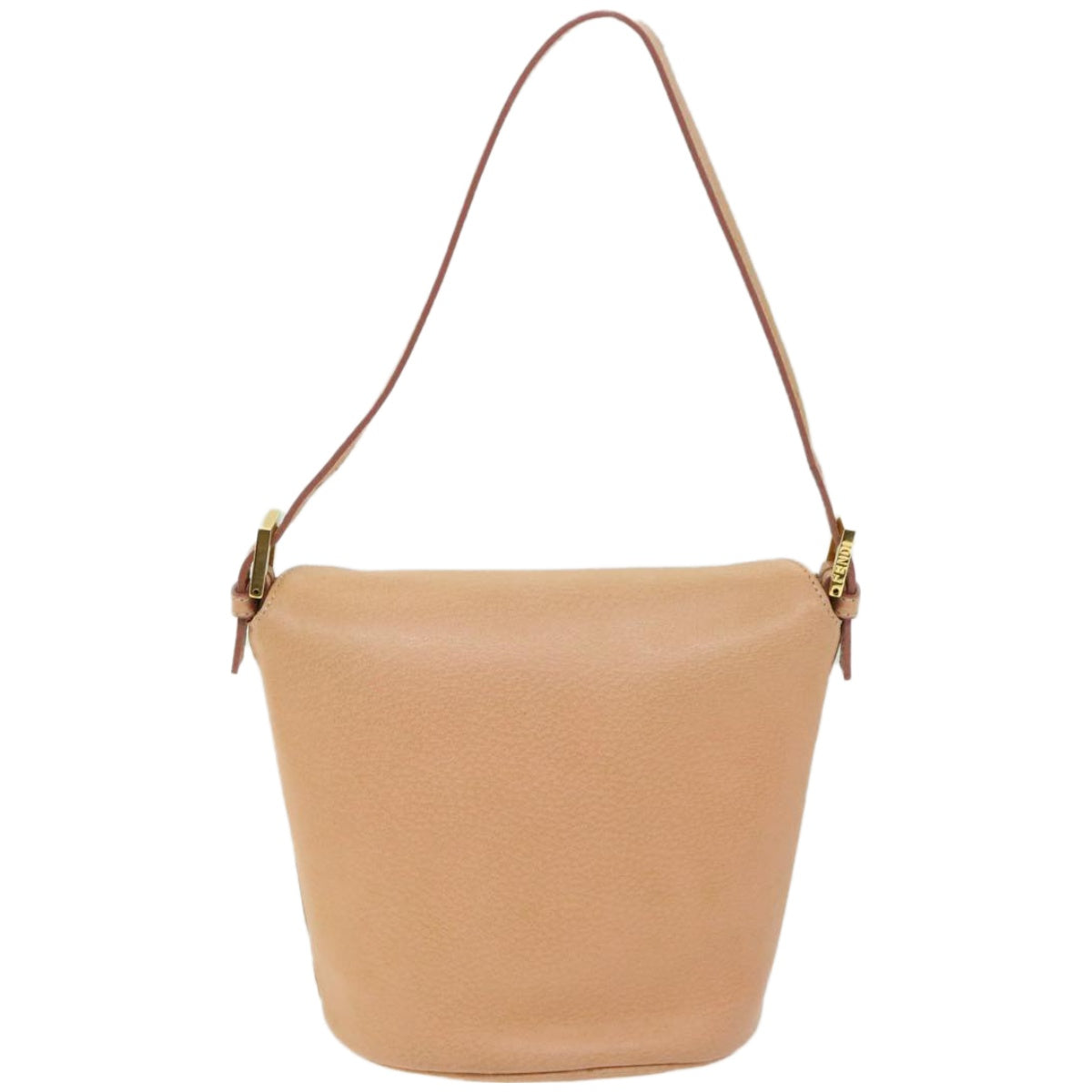 FENDI Mamma Baguette Shoulder Bag Leather Orange Auth yk10805 - 0