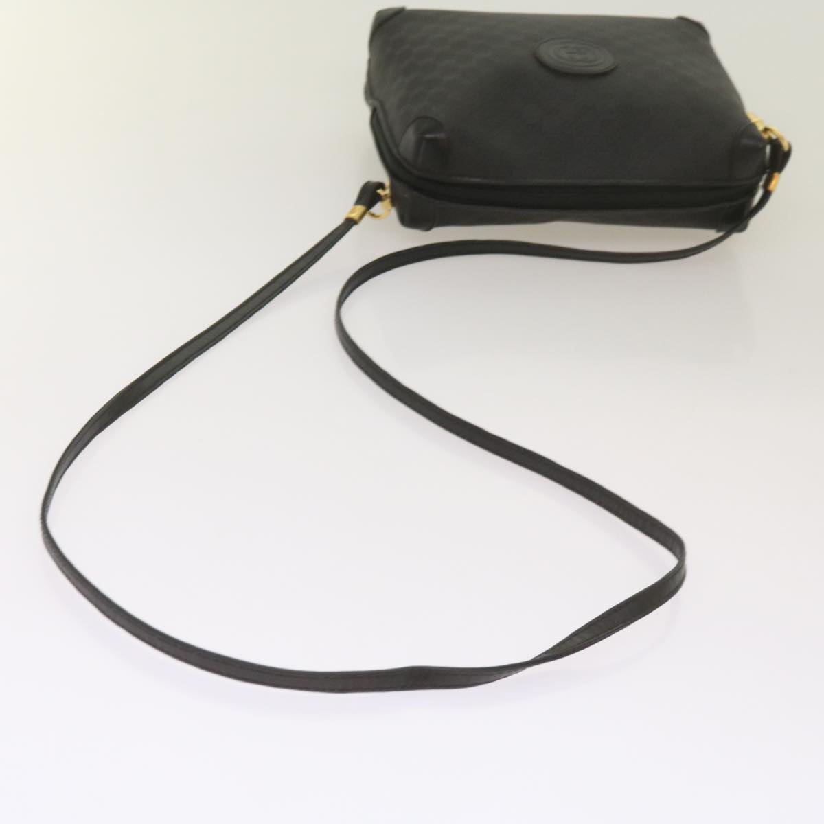 GUCCI Micro GG Canvas Shoulder Bag PVC Leather Black 007 115 4916 Auth yk10834