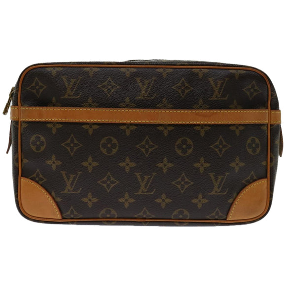 LOUIS VUITTON Monogram Compiegne 28 Clutch Bag M51845 LV Auth yk10835