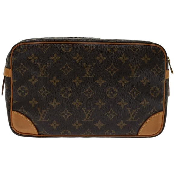 LOUIS VUITTON Monogram Compiegne 28 Clutch Bag M51845 LV Auth yk10835