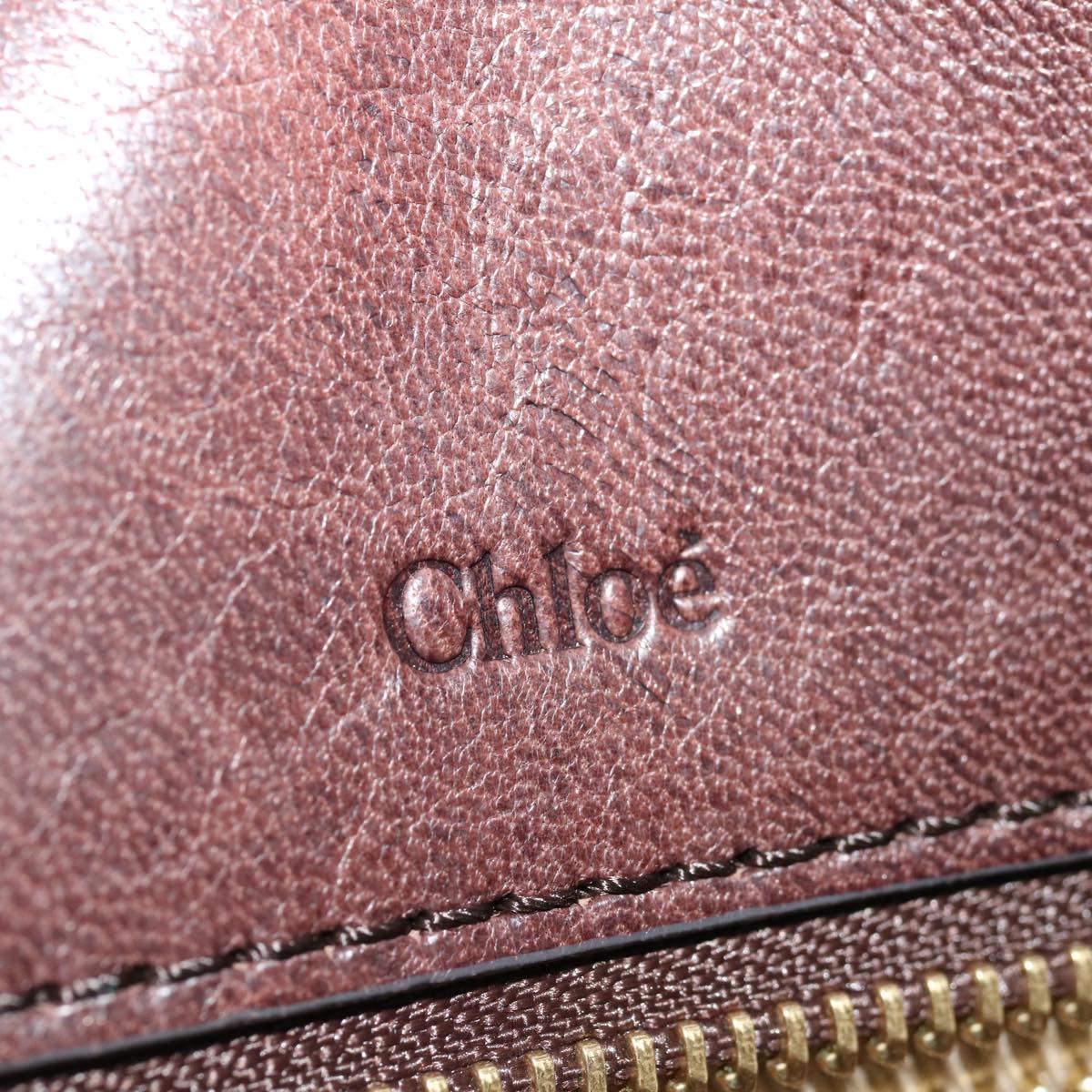 Chloe Hand Bag Leather Brown Auth yk10845