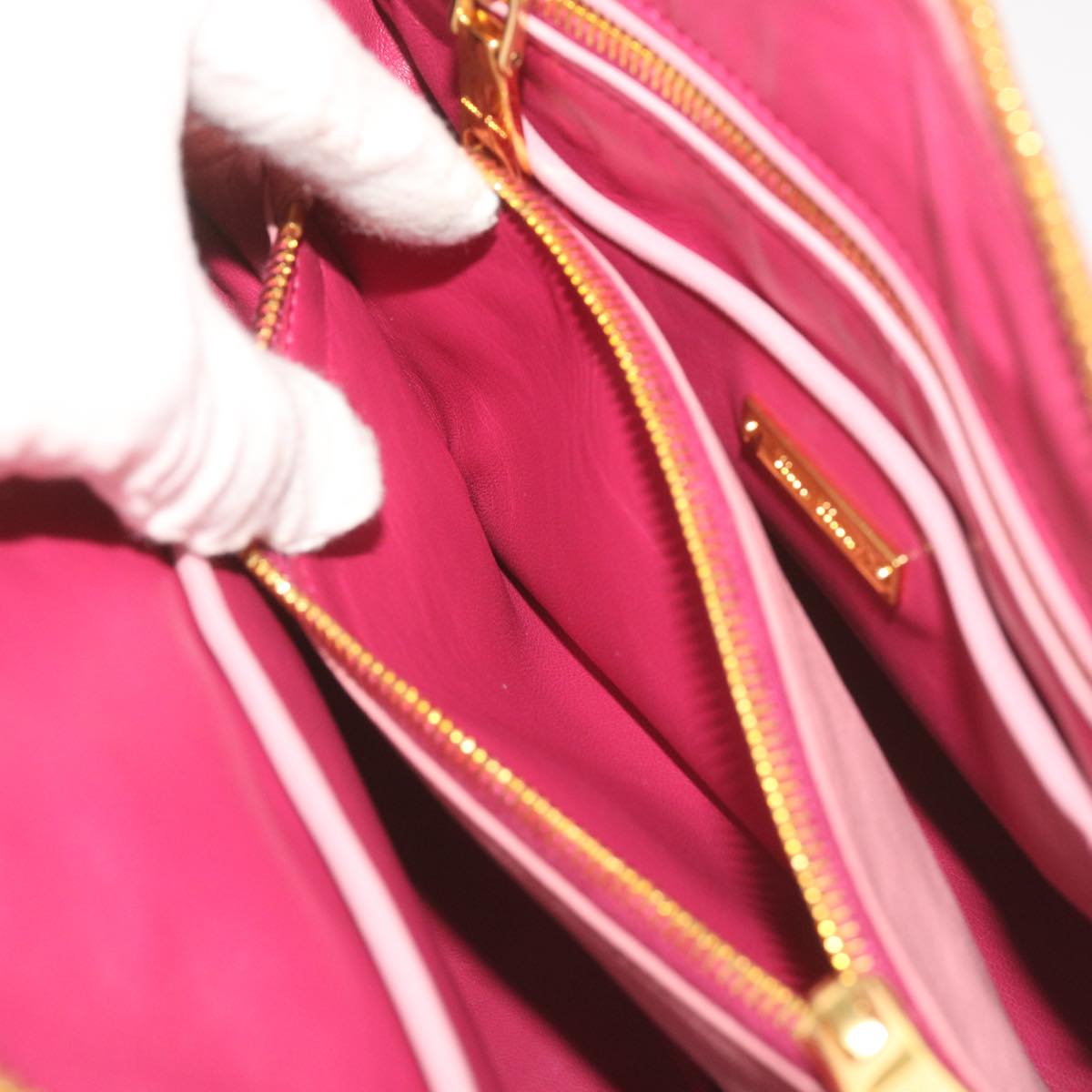Miu Miu Hand Bag Leather 2way Pink Auth yk10851