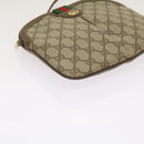GUCCI GG Canvas Web Sherry Line Shoulder Bag Red Beige 904 02 047 Auth yk10868-16