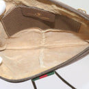 GUCCI GG Canvas Web Sherry Line Shoulder Bag Red Beige 904 02 047 Auth yk10868-10