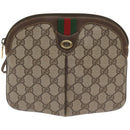 GUCCI GG Canvas Web Sherry Line Shoulder Bag Red Beige 904 02 047 Auth yk10868-13