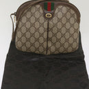 GUCCI GG Canvas Web Sherry Line Shoulder Bag Red Beige 904 02 047 Auth yk10868-12