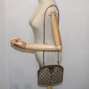 GUCCI GG Canvas Web Sherry Line Shoulder Bag Red Beige 904 02 047 Auth yk10868-23