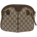 GUCCI GG Canvas Web Sherry Line Shoulder Bag Red Beige 904 02 047 Auth yk10868-2