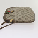 GUCCI GG Canvas Web Sherry Line Shoulder Bag Red Beige 904 02 047 Auth yk10868-3