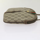 GUCCI GG Canvas Web Sherry Line Shoulder Bag Red Beige 904 02 047 Auth yk10868-4