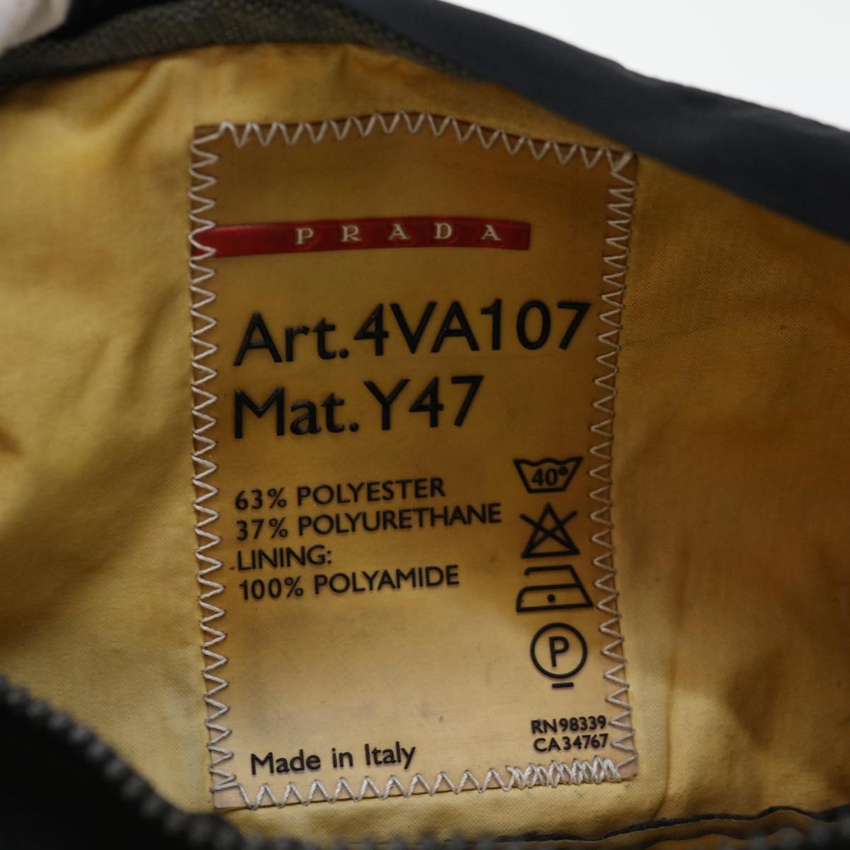 PRADA Sports Waist bag Nylon Black Auth yk10877