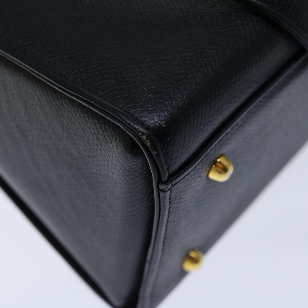 VALENTINO Hand Bag Leather 2way Black Auth yk10886