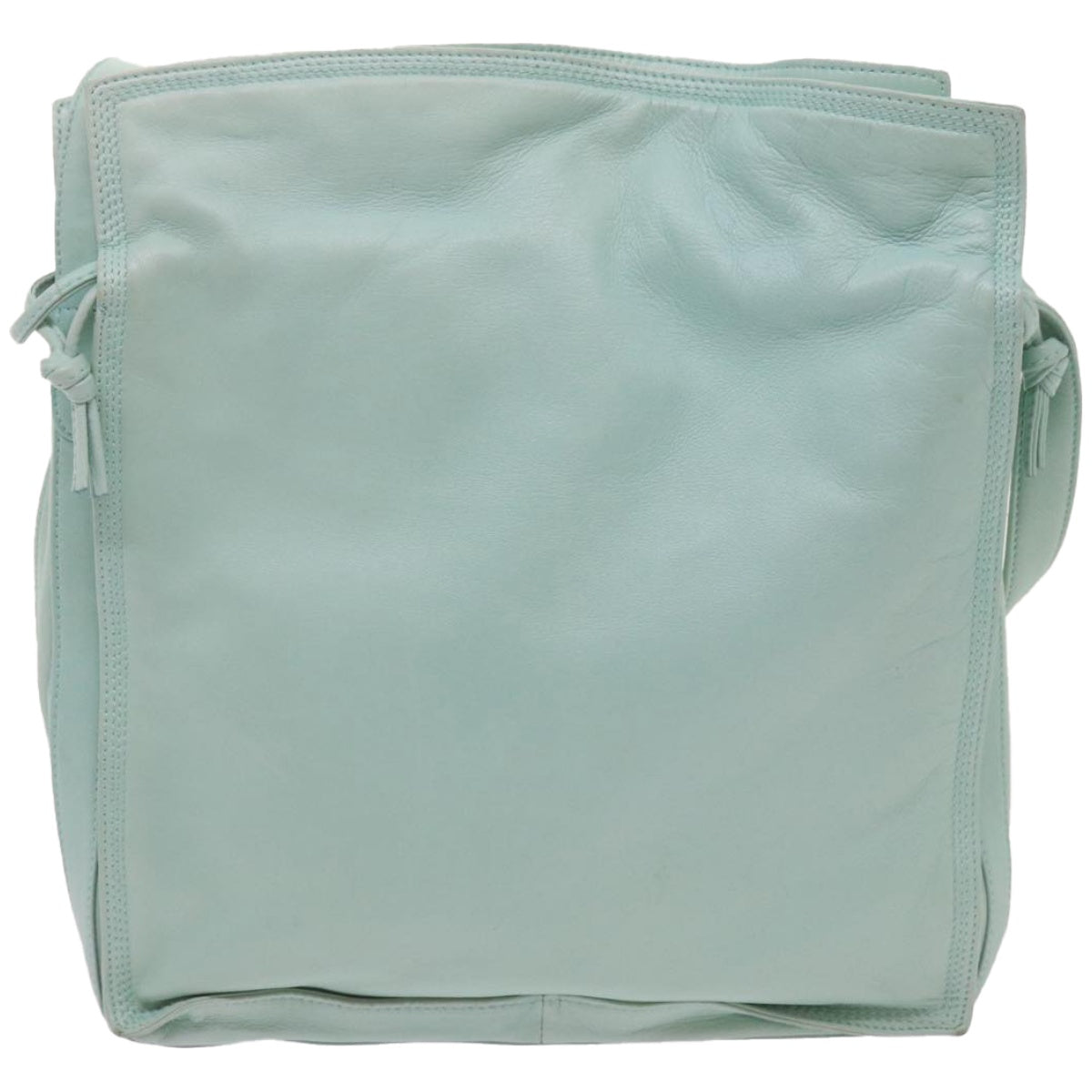 LOEWE Anagram Shoulder Bag Leather Light Blue Auth yk10904 - 0